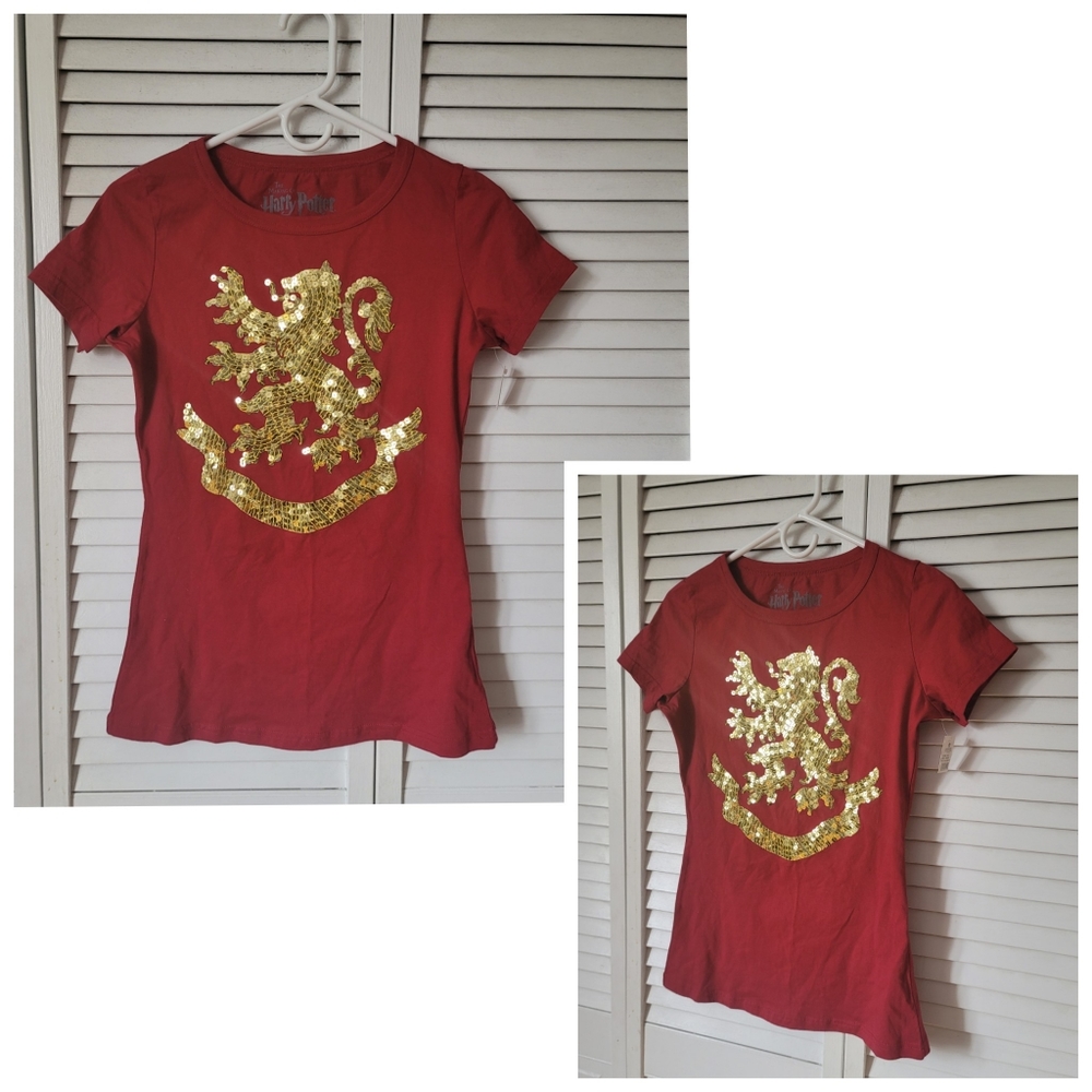 WARNER BROS Studio London Harry Potter Griffindor Cotton Tee, Size M - Picture 2 of 9